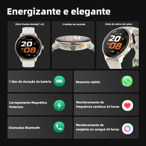 Relógio Inteligente Gps Smartwatch Amoled 3atm Outdoor Strar