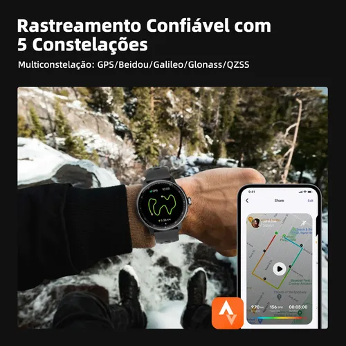 Relógio Inteligente Gps Smartwatch Amoled 3atm Outdoor Strar