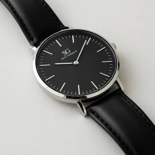 Relógio Masculino Saint Germain Murray Caixa Prateada de 40mm