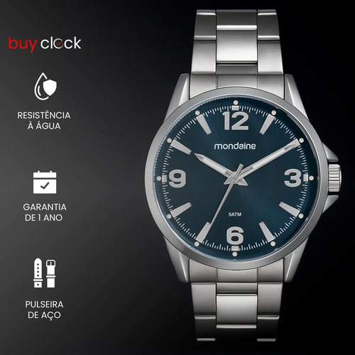 Relógio Mondaine Masculino Analógico Azul