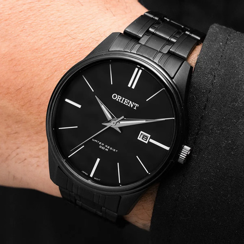 Relógio Orient Masculino MPSS1064P1PX Full Black Aço Inoxidável 50m