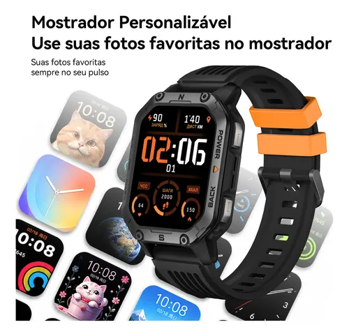 Relógio Smartwatch Aurafit G15 Com Gps E À Prova D'água 3atm
