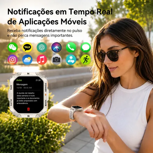 Relógio Smartwatch Aurafit G15 Com Gps E À Prova D'água 3atm