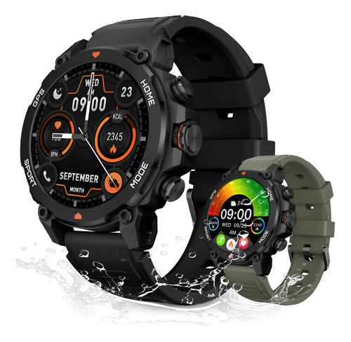 Relogio smartwatch aurafit trek1 com gps a prova dagua 5atm