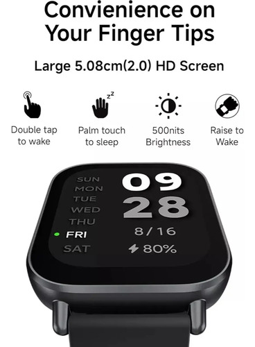 Relógio Smartwatch Redmi Watch 5 Active Caixa Preto