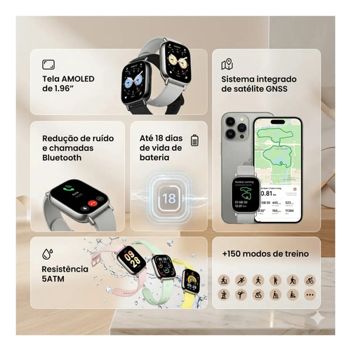 Relógio Smartwatch Redmi Watch 5 Active Caixa Preto