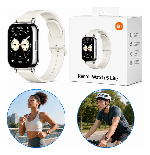 Relogio smartwatch redmi watch 5 active lite xiaomi branco g