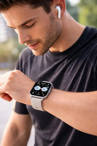 Relógio Smartwatch Redmi Watch 5 Active Lite Xiaomi Branco Gold Prateado