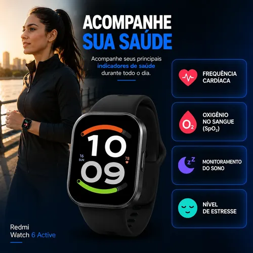 Relógio Smartwatch Redmi Watch 6 Active Global Gps Bluetooth