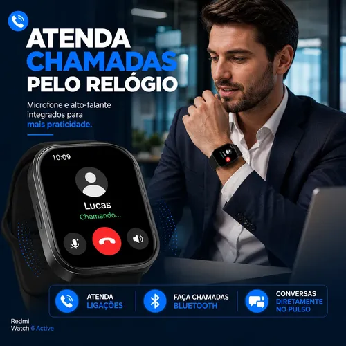 Relógio Smartwatch Redmi Watch 6 Active Global Gps Bluetooth