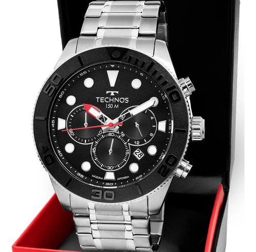Relogio technos masculino acqua troca pulseira js25bcjt1p
