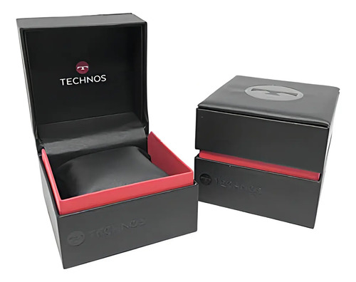 Relógio Technos Masculino Quartzo Grafite 42mm Aço Resistente à Água