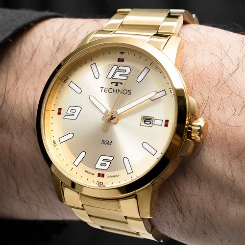 Relógio Technos Masculino Racer Dourado - 2315law/1x
