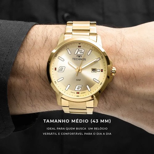Relógio Technos Masculino Racer Dourado - 2315law/1x