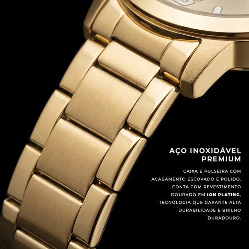 Relógio Technos Masculino Racer Dourado - 2315law/1x