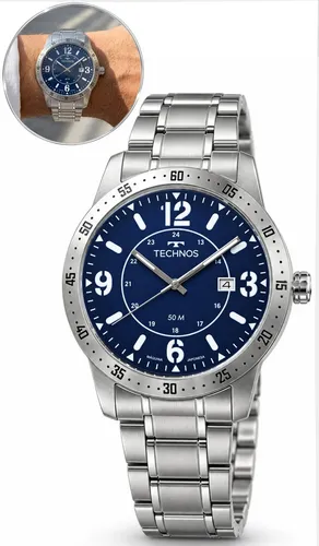 Relogio technos masculino steel de pulso quartz original