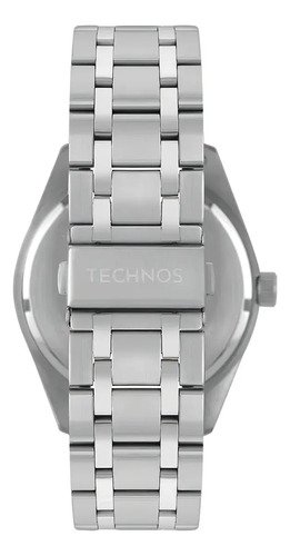 Relógio Technos Masculino Steel Prata Fundo Prateado