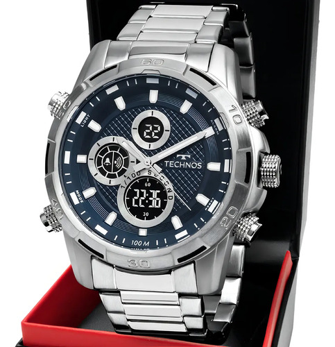 Relogio technos masculino ts digiana prata bj4060aa1a
