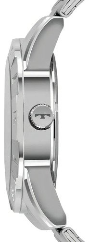Relógio Technos Racer Masculino Prateado Analógico Quartzo 50M Fundo Preto