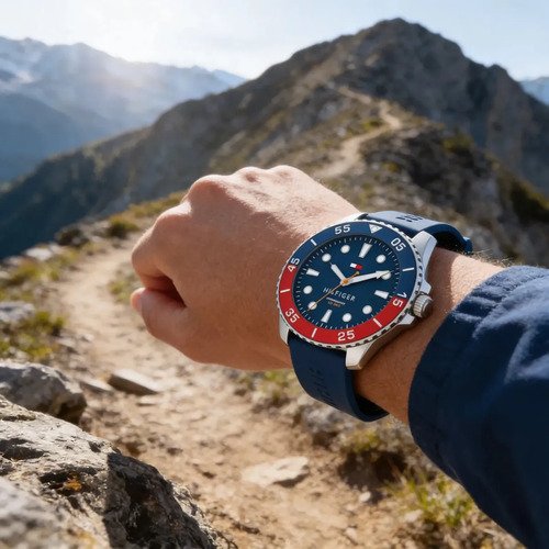 Relógio Tommy Hilfiger Masculino Borracha Azul 1792200