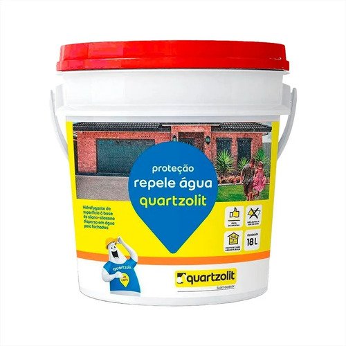 Repele agua hidrofugante quartzolit balde 18lts cor incolo