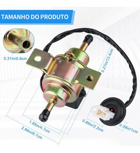 Reposição Bomba Combustível Para Carro Carburado 12v Cobre