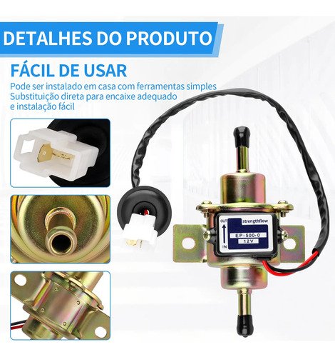 Reposição Bomba Combustível Para Carro Carburado 12v Cobre