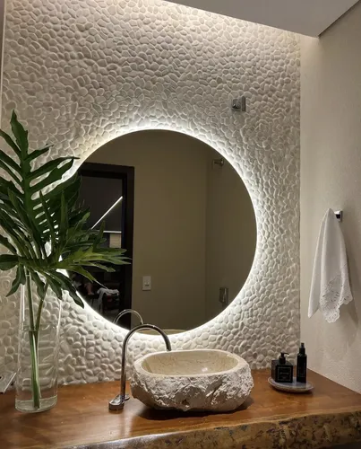 Revestimento Natural Pedra Seixo Telado Bege 32x32 Artemano