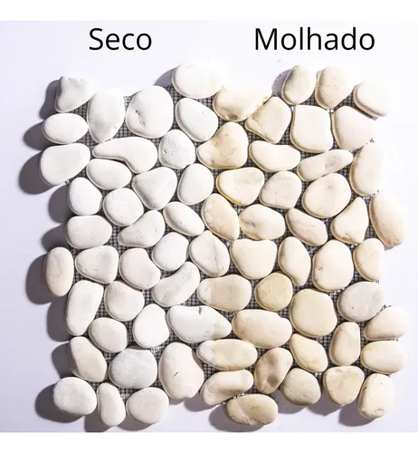 Revestimento Natural Pedra Seixo Telado Bege 32x32 Artemano