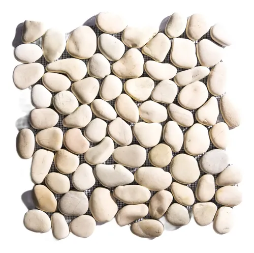 Revestimento Natural Pedra Seixo Telado Bege 32x32 Artemano