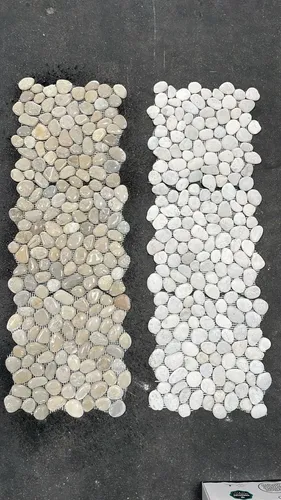 Revestimento Natural Pedra Seixo Telado Bege 32x32 Artemano