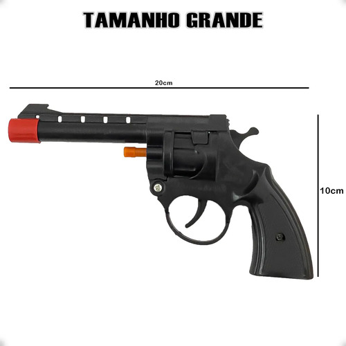 Revolver Gira Tambor Arma De Brinquedo Espoleta + Cartela 72