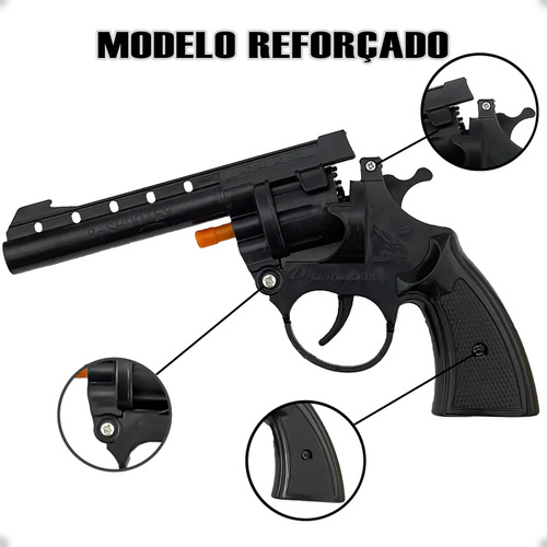 Revolver Gira Tambor Arma De Brinquedo Espoleta + Cartela 72