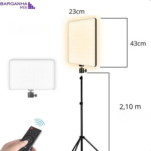Ring Light LED Lumi de 33cm com Tripé 2,10m e Luz Ajustável para Maquiagem e Vídeos