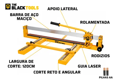 Riscadeira Piso Profissional 120cm C/guia Laser + 2 Ventosas
