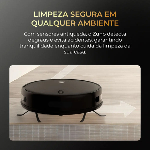 Robô Aspirador De Pó Inteligente Passa Pano Mapeamento Ekaza Preto