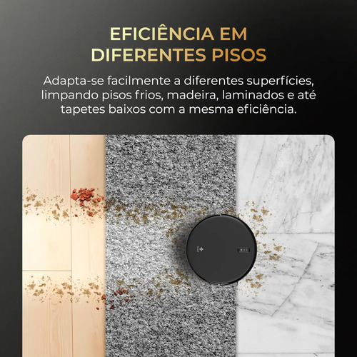 Robô Aspirador De Pó Inteligente Passa Pano Mapeamento Ekaza Preto