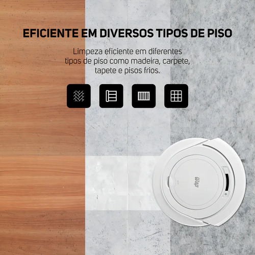 Robô Aspirador de Pó WAP ROBOT W90 PÉROLA Automático 3 em 1