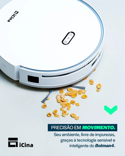 Robô Aspirador Inteligente 4 Em 1 Sucção Pó Limpa Varre Base
