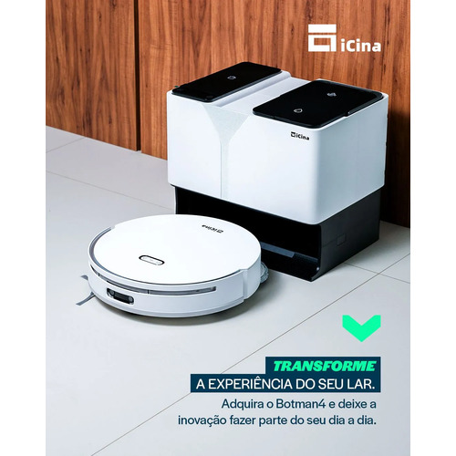 Robô Aspirador Inteligente 4 Em 1 Sucção Pó Limpa Varre Base