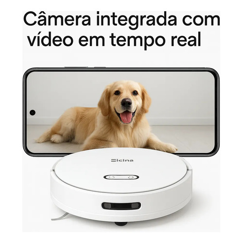 Robô Aspirador Inteligente 4 Em 1 Sucção Pó Limpa Varre Base