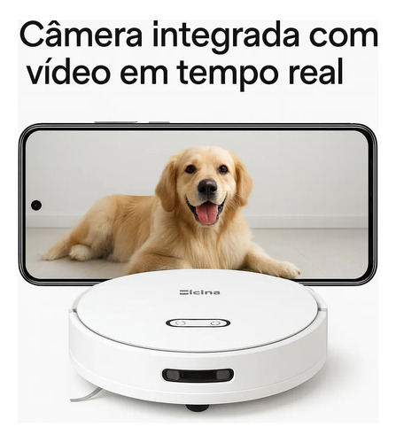 Robô Aspirador Inteligente 4 Em 1 Sucção Pó Limpa Varre Base