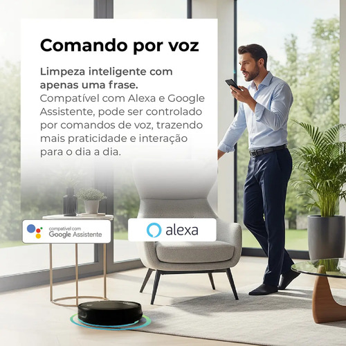 Robô aspirador Positivo Casa Inteligente PRA90 preto
