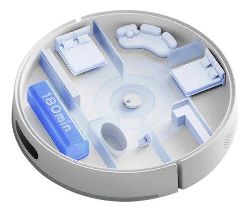 Robô Aspirador Xiaomi S40 10000pa Ultra Potente Bivolt Branc Branco