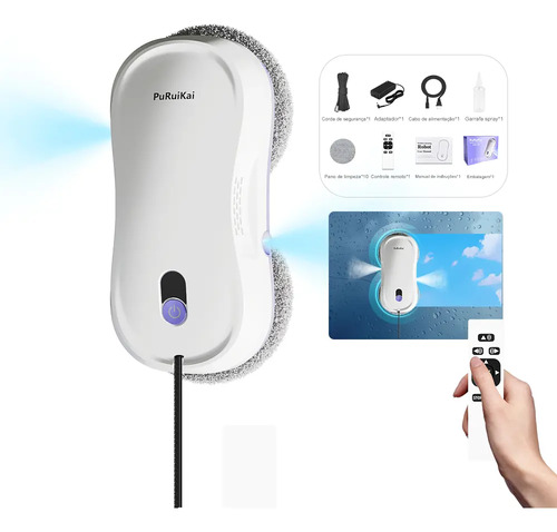 Robô Inteligente Limpa Vidro Puruikai Bivolt | Frete Grátis