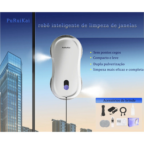 Robô Inteligente Limpa Vidro Puruikai Bivolt | Frete Grátis