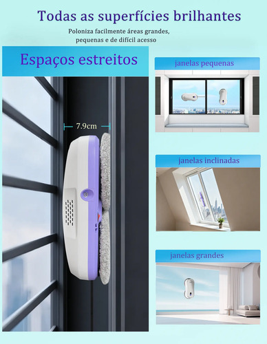 Robô Inteligente Limpa Vidro Puruikai Bivolt | Frete Grátis