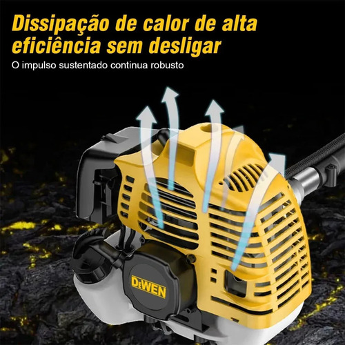 Roçadeira A Gasolina 52cc Lateral 4 Em 1 Capacidade De 1200ml 1450w Com Acessórios Mestri Dw-402