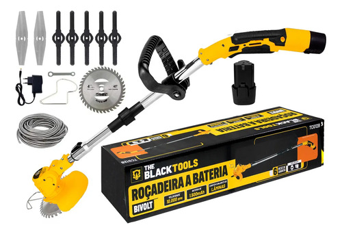 Rocadeira aparador grama a bateria recarregavel 460w profiss