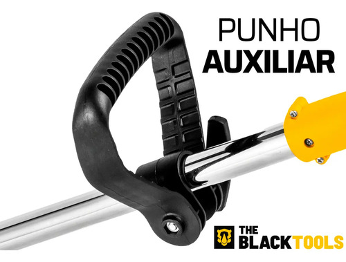 Roçadeira Aparador Grama A Bateria Recarregável 460w Profissional Com Acessórios Tcg12b The Black Tools